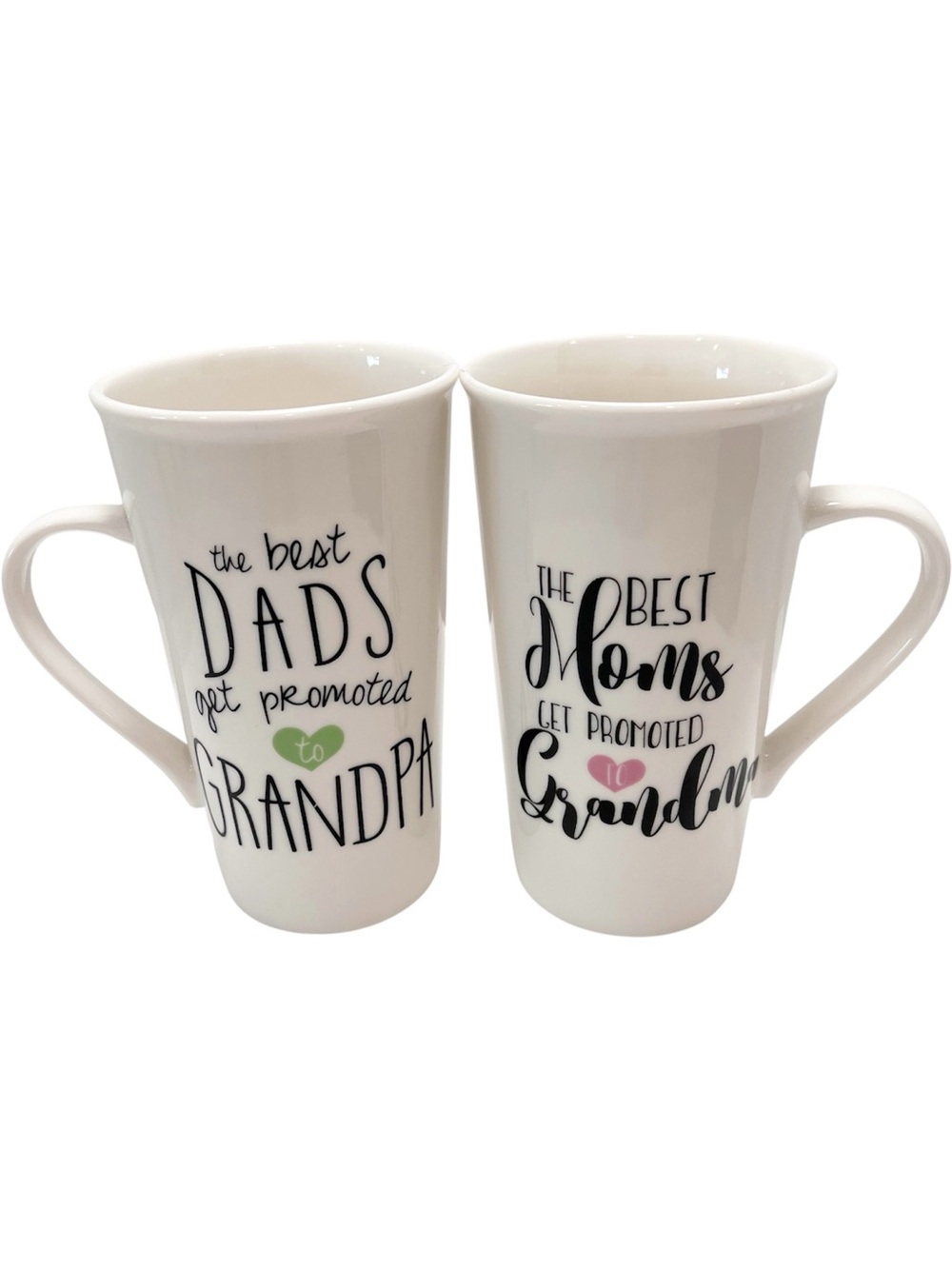Pfaltzgraff Grandpa/Grandma Ceramic Mug Set of 2 - White